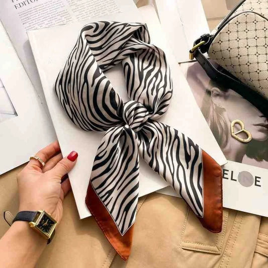 70cm Colorful Print Silk Scarf Women Fashion Kerchief Soft Satin Hairband Hands Bag Ribbon Foulard Hijab Neckerchief Headband