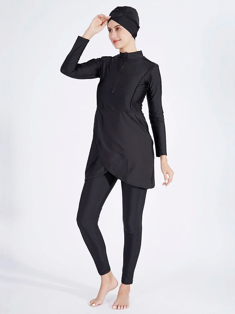 3PCS Burkini Muslim Swimwear Long Burkini Islamic Swimwear Modest Swimsuit Women Skirt for Swimsuit Prayer Clothes Women