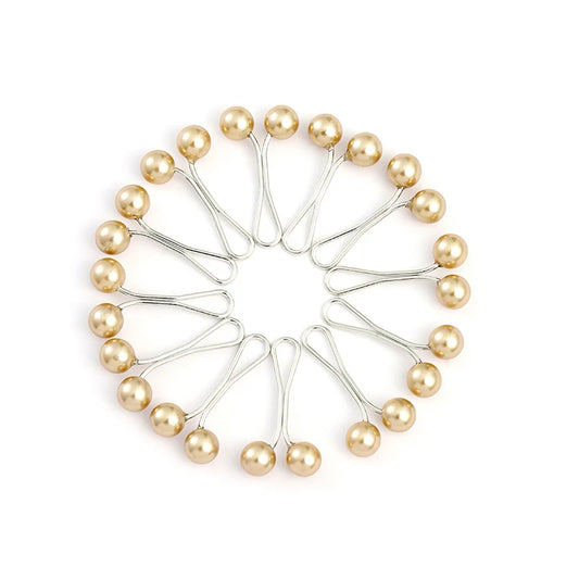 12pcs/lot Anti Slip Brooch Headscarf Shawl Scarf Lady Muslim Fixed Pins Scarf Hijab Clips Pearl Stylish Brooch for Women Jewelry