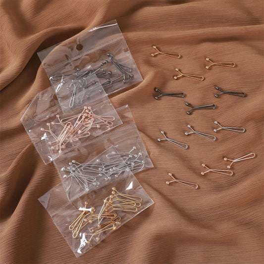 12PCS Lady Pearls Muslim Women Shawl Scarf Lady Scarves Hijab Clips Pearl Brooch Pins Pin Headscarf Pearl Clip Scarf Clips