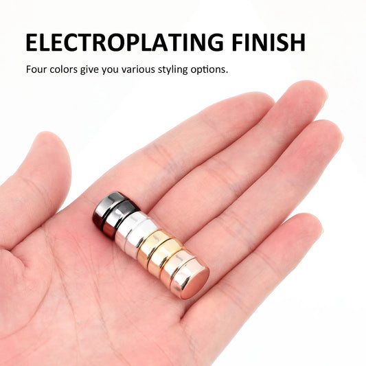 4Pairs Premium Alloy Hijab Magnets Round Magnetic Buttons for Scarves Shawls Secure Slip-Free Hold Electroplated Elegant Hijab