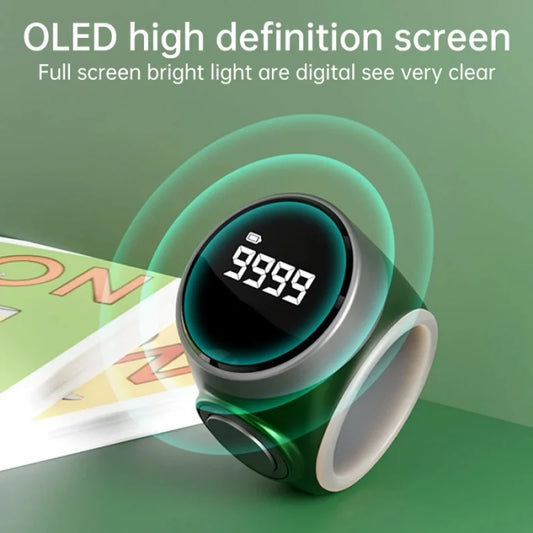 1pc Smart counter ring manual button digital display portable counter for Middle Eastern Arab Muslims prayer